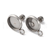 Non-Tarnish 304 Stainless Steel Stud Earring Finding STAS-WH0042-03P-NR-2