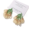 Beaded Flower Charms PW-WG107E6-01-2