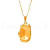 Stainless Steel Textured Rectangle Pendant Necklaces for Women VF3320-2-5