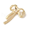 Brass Micro Pave Clear Cubic Zirconia Pendants KK-G499-05G-2