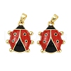 Brass Enamel Pendants KK-L231-18G-02-1