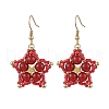 Natural Carnelian Dangle Earrings EJEW-JE06238-02-1