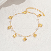Alloy Heart Pendant Anklet for Women DL0291-5