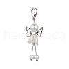 7Pcs 7 Styles Angel Glass Pearl Pendant Decorations HJEW-JM03026-3