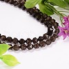 Faceted Natural Smoky Quartz Gemstone Bead Strands G-J331-29-8mm-3