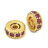 Rack Plating Brass Micro Pave Cubic Zirconia Spacer Beads KK-F089-39A-G02-1