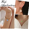 Handmade Nylon Wired Glass Beaded Pendants with Glass Pearl Round Bead PALLOY-CJ00105-7