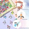 100Pcs Acrylic Alloy Pendants PALLOY-CJ00045-3