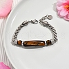 Natural Tiger Eye Beads Link Bracelets YW5979-2-4