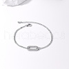 Brass Cable Chain Bracelets FU3607-2-4