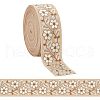 FINGERINSPIRE 10 Yards Ethnic Style Embroidery Polyester Ribbons OCOR-FG0002-24D-1