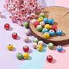 30Pcs 5 Colors Handmade Porcelain Beads PORC-YW0001-03-5