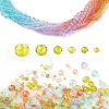 6 Styles Gradient Color Transparent Painted Glass Beads Strands DGLA-YW0001-28L-1