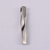Tarnish Resistant Twisted Strip 304 Stainless Steel Pendants STAS-F103-08C-1