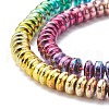 Rainbow Color Electroplate Non-magnetic Synthetic Hematite Beads Strands G-L489-G03-3