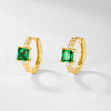 Real 18K Gold Plated 925 Sterling Silver Hoop Earrings OB9176-1-1
