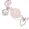 Star & Strawberry Alloy Charm Bracelets BJEW-JB11308-3