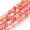 Natural Fire Crackle Agate Bead Strands G-S216-6mm-08-1