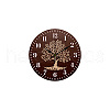 MDF Printed Wall Clock HJEW-WH0058-018-8
