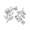 Brass Rhinestone Pendants KK-E793-15P-2