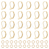 BENECREAT 40Pcs Brass Leverback Earring Findings KK-BC0013-02G-1