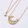 Brass Pendant Necklace Sets NJEW-JN02485-4