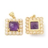 Ion Plating(IP) Natural Mixed Gemstone Pendant G-E599-04G-3