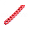 Handmade Opaque Acrylic Curb Chains AJEW-JB00564-2