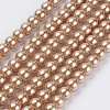 Eco-Friendly Dyed Glass Pearl Beads Strands HY-A008-6mm-RB045-1