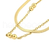 Ion Plating(IP) 304 Stainless Steel Multi Layered Necklaces NJEW-S426-06G-2