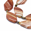 Natural Banded Agate/Striped Agate Beads Strands G-I245-57C-3
