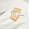 Exquisite minimalist copper inlaid zircon fashion versatile ring ladies party gift. FB4017-4-1