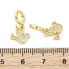 Brass Micro Pave Cubic Zirconia European Dangle Charms KK-D325-10G-3