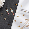 ARRICRAFT 30Pcs Brass Stud Earring Findings and 30Pcs Earring Backs Sets KK-AR0001-91G-NR-4