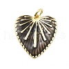 Brass Enamel Pendants KK-H206-11G-01-1
