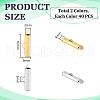 Unicraftale 80Pcs 2 Colors 304 Stainless Steel Slide On End Clasp Tubes STAS-UN0060-23-3