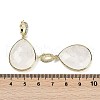 Natural Quartz Crystal Faceted Teardrop Pendants G-B126-04G-06-3