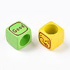 Spray Painted Alloy Beads FIND-N005-59-2