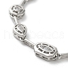 Brass Link Chain Bracelets BJEW-D039-34P-01-2