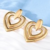 304 Stainless Steel Stud Earrings EJEW-Z098-10G-3