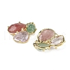 Natural Amethyst/Strawberry Quartz Links connectors G-E526-28Q-2