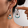 Alloy Synthetic Turquoise Dangle Earrings FS-WG12E90-14-1