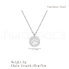 Stainless Steel Bear Paw Print Pendant Necklaces for Women's Daily Wear UH0902-2