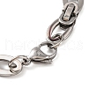 Tarnish Resistant 201 Stainless Steel Byzantine Chain Bracelets BJEW-B078-87P-3