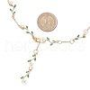 Brass Micro Pave Cubic Zirconia Dangle Stud Earrings & Chain Necklace Sets SJEW-JS01323-5