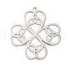 Anti-Tarnish 304 Stainless Steel Pendants STAS-S150-09P-1