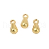 Teardrop Brass Charms KK-H202-04G-1