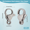 SOFPLATE 304 Stainless Steel Lobster Claw Clasps STAS-SP0001-73A-2