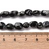 Natural Snowflake Obsidian Beads Strands G-K395-A04-01-5