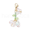 Handmade Glass Seed Beaded and Acylic Butterfly Pendant Decorations Sets HJEW-MZ00259-03-2